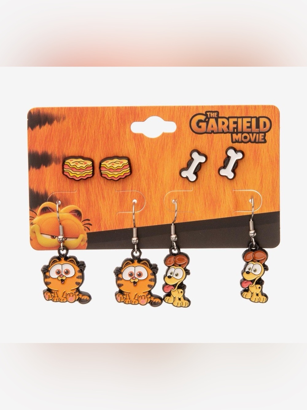 NWT Hot Topic Baby Garfield and Odie 4 pack of earrings